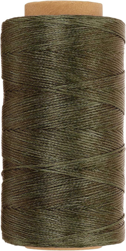 PATIKIL 284 Yard Flat Waxed Thread 150D 1mm Leather Sewing Cord by PATIKIL