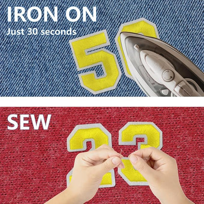 Letter and Number Iron On Patches, A-Z Alphabet and Numbers 0-9 Embroidery - Image 4