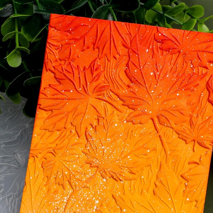 BAOFALI 3D Autumn Theme Plastic Embossing Folders Maple Leaf - Image 4