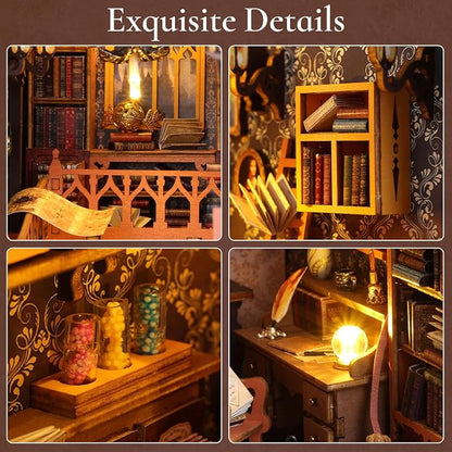 TuKIIE DIY Book Nook Miniature Kit, Booknook Dollhouse Bookshelf Insert - Image 5