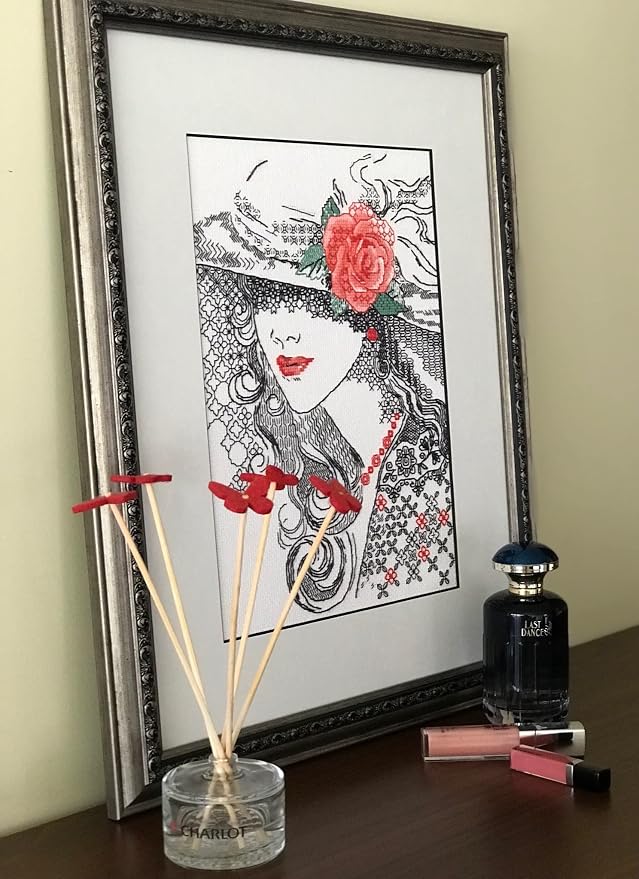 RIOLIS - Mysterious Rose 1887, Cross Stitch Kits 8¼" x 11¾", Cross Stitch Kits - Image 8