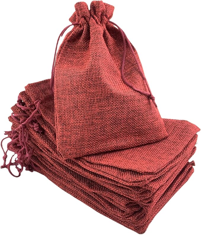 Palmhomee Pack of 25 Burlap Gift Bags by Palmhomee