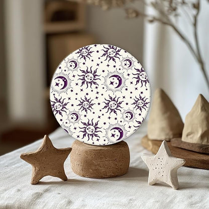 CHGCRAFT Sun Moon Stars Polymer Clay Texture Sheets Silicone Texture Stamp Clay - Image 5