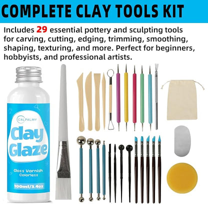 CALPALMY 100ml Gloss Air Dry Clay Glaze - Image 4