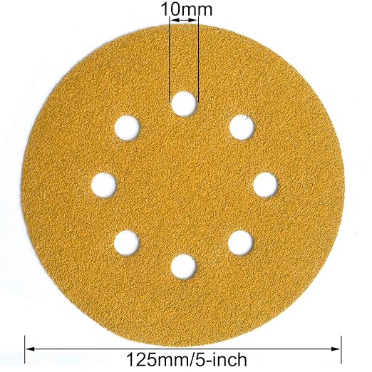 5-Inch 8-Hole Hook and Loop Sanding Discs 80-Grit Random Orbit Sandpaper - Image 6