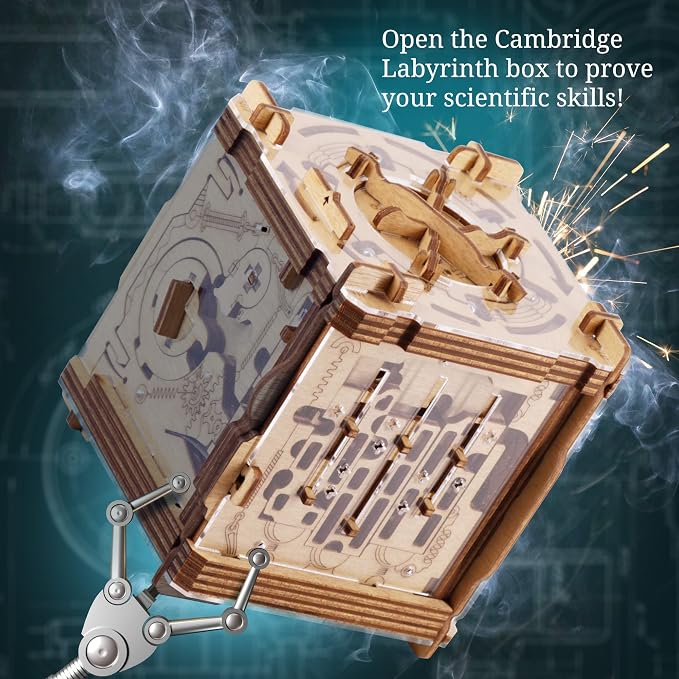 iDventure Cluebox Cambridge Labyrinth – Wooden 3D Puzzle Box – Escape Room - Image 5