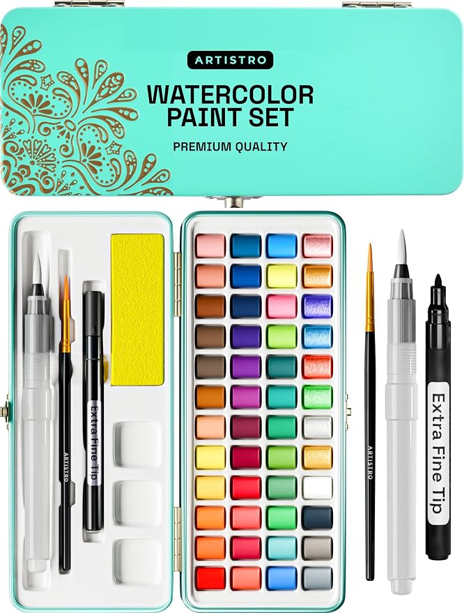 ARTISTRO Watercolor Paint Set Portable, Palette Set by ARTISTRO