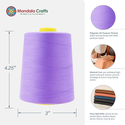 Mandala Crafts 4 Pack of Serger Threads Cones Spools - Image 3