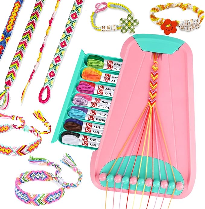Friendship Bracelet Making Kit for Girls, Arts and Crafts Bracelets String by Rdfmy