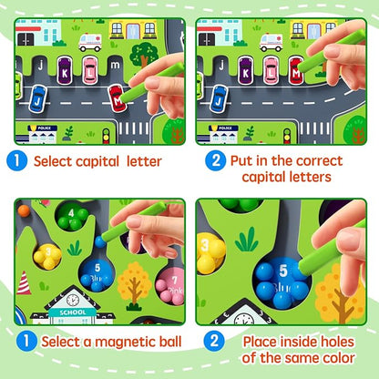 2 in 1 Magnetic Color and Number Maze Magnet Alphabet Counting Double Sided - Image 7