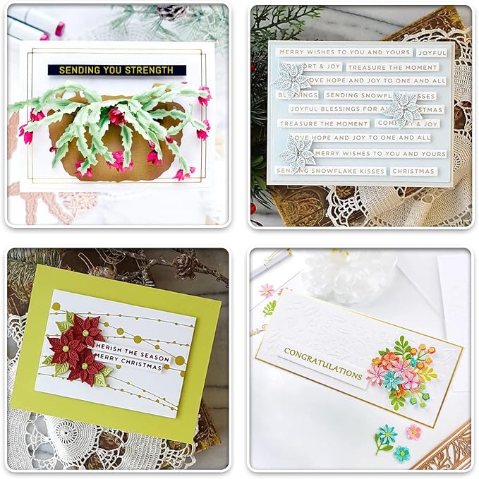 ORIGACH Elegant Everyday Sentiments Words Hot Foil Plate and Die Cuts Sets - Image 7