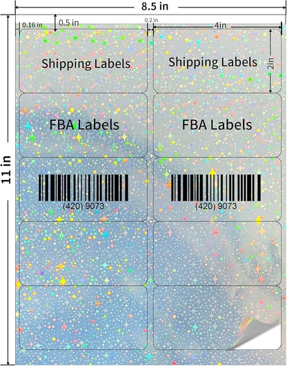 STARLIBOO Shipping Labels Stickers, Permanent Adhesive Sticker - Image 2