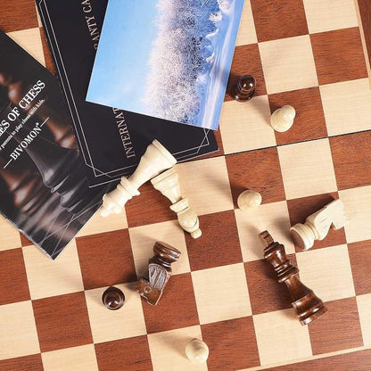 Magnetic Wooden Chess Set 15" Unique Chess Board Game - Image 7