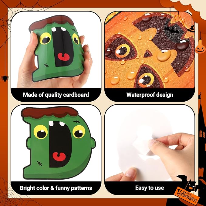 Faccito 176 Pcs Halloween Bulletin Board Decorations Letters Numbers Alphabet - Image 3