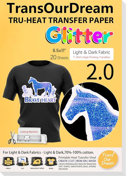 TransOurDream Glitter 2.0 Heat Transfer Paper by TransOurDream