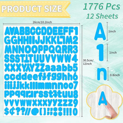 Alphabet Stickers, Self-Adhesive Vinyl Mailbox Numbers, Letters - Image 2