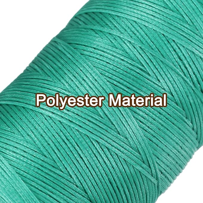 uxcell Leather Sewing Waxed Thread, 284 Yards / 260m 0.8mm 150D Flat Polyester - Image 3