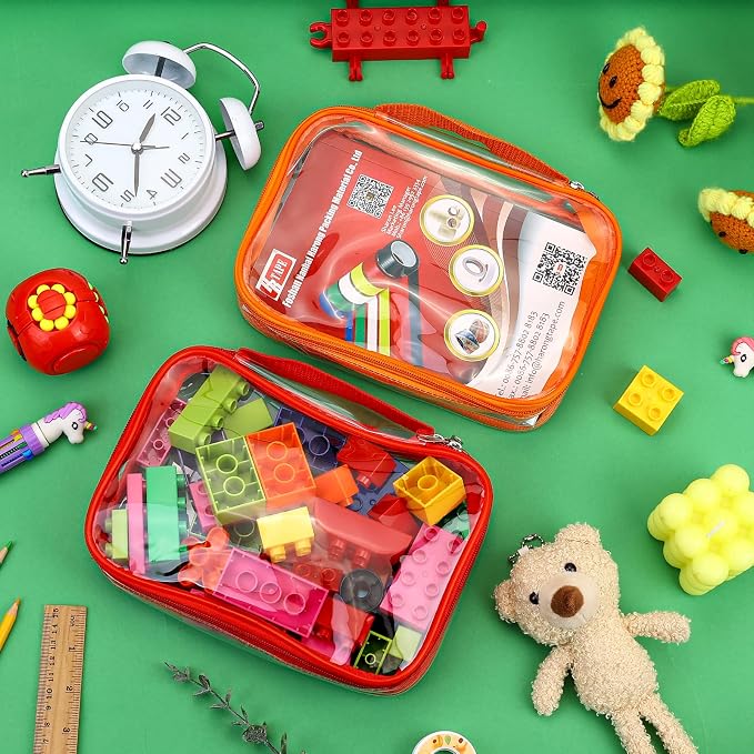 8 Packs Toy Storage Bags with Zipper, Reusable Toy Storage Organizer with - Image 4