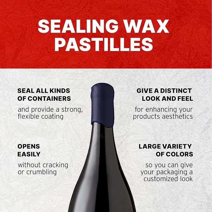 Blended Waxes, Inc. Bottle Sealing Wax, Pastille Wax Seal Beads - Image 3