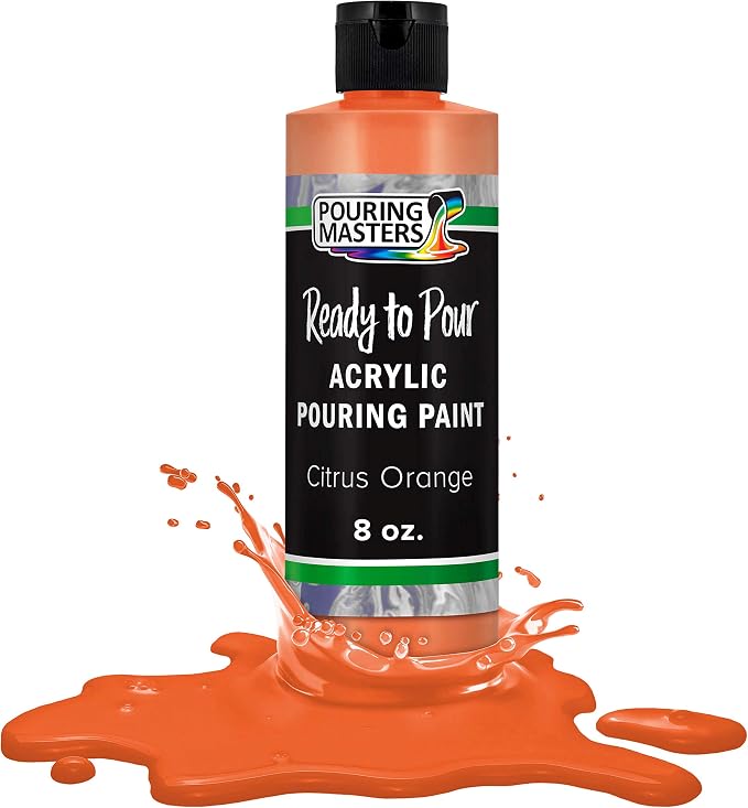 POURING MASTERS Citrus Orange Acrylic Ready to Pour Pouring Paint by Pouring+Masters