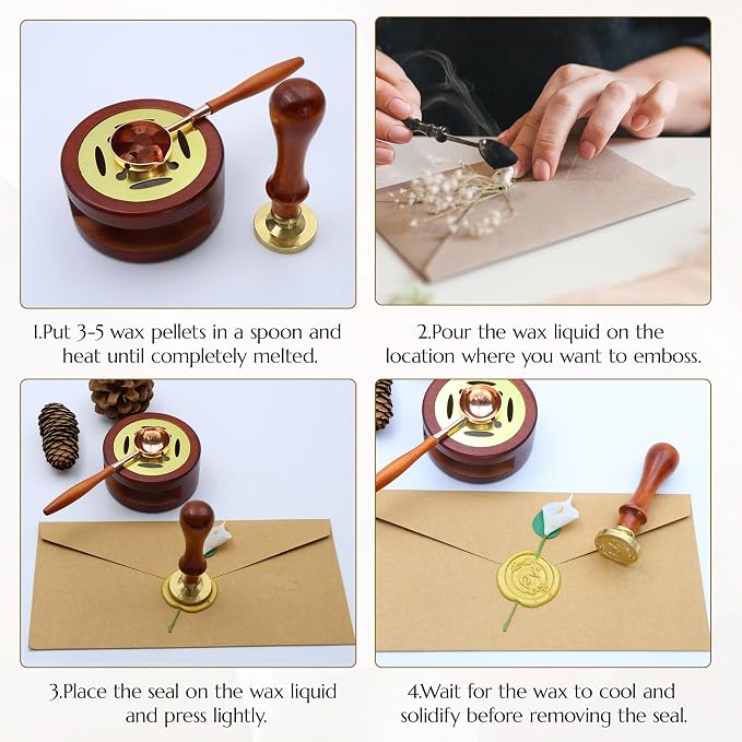 Custom Wax Seal Stamp, Personalized Wax Seal Stamp Kit, Create Your Own - Image 6