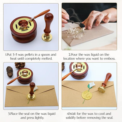 Custom Wax Seal Stamp, Personalized Wax Seal Stamp Kit, Create Your Own - Image 6