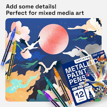 ARTISTRO 12 Metallic Paint Pens - Image 6