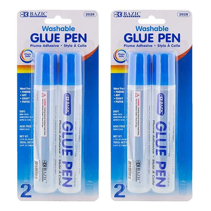 BAZIC Products Washable Glue Pen 1.7 Oz., Liquid Clear Glues Bond Adhesive by BAZICProducts