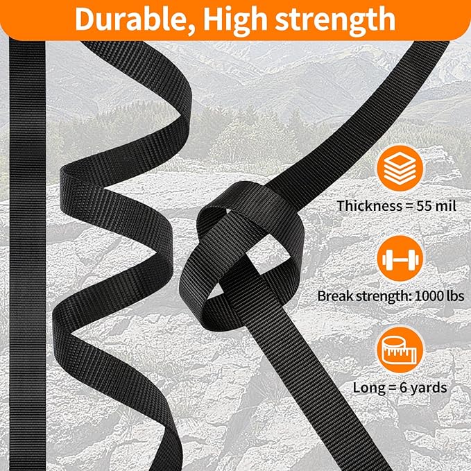 5/8" Buckle and Strap Set: 6 Yards of Thick Nylon Webbing, 6 Pack Quick Side - Image 4