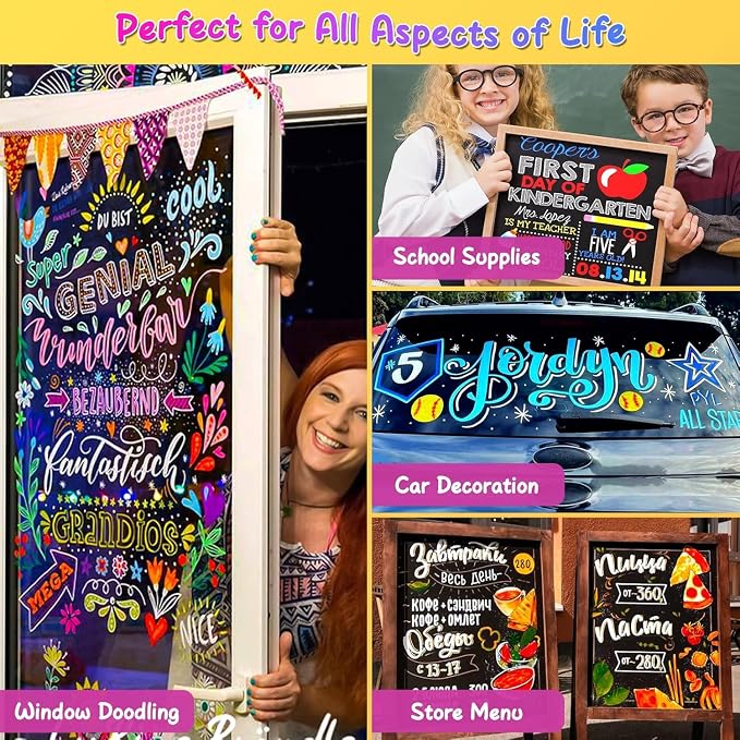 SFAIH 24 Vibrant Chalk Markers for Blackboard - Image 8