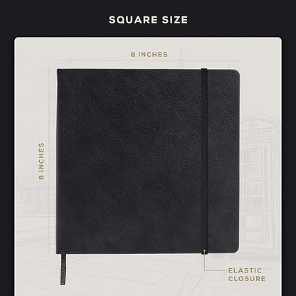 Beechmore Books Square Sketchbook – 8x8 Premium Vegan Leather Bound Large - Image 3