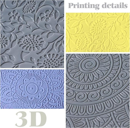 12 Pcs Polymer Clay Texture Sheets Mat Works - Image 6