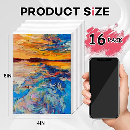 ESRICH 16 Pack 4x6 Inch Small Canvases - Image 2