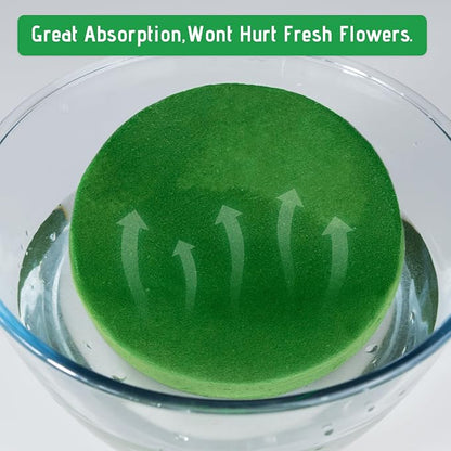 Max Shape 6Pcs Floral Foam Round Blocks, Large Wet and Dry Green Foam - Image 3