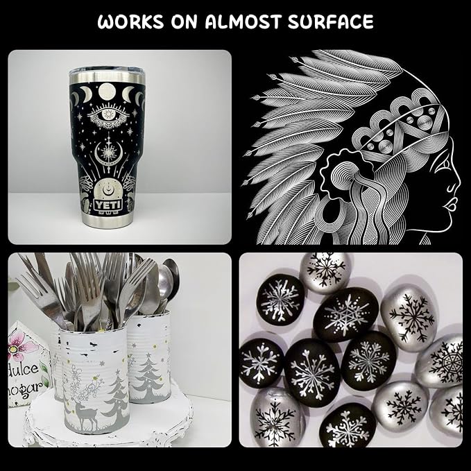 SFAIH Acrylic Silver Paint Pens - Image 3