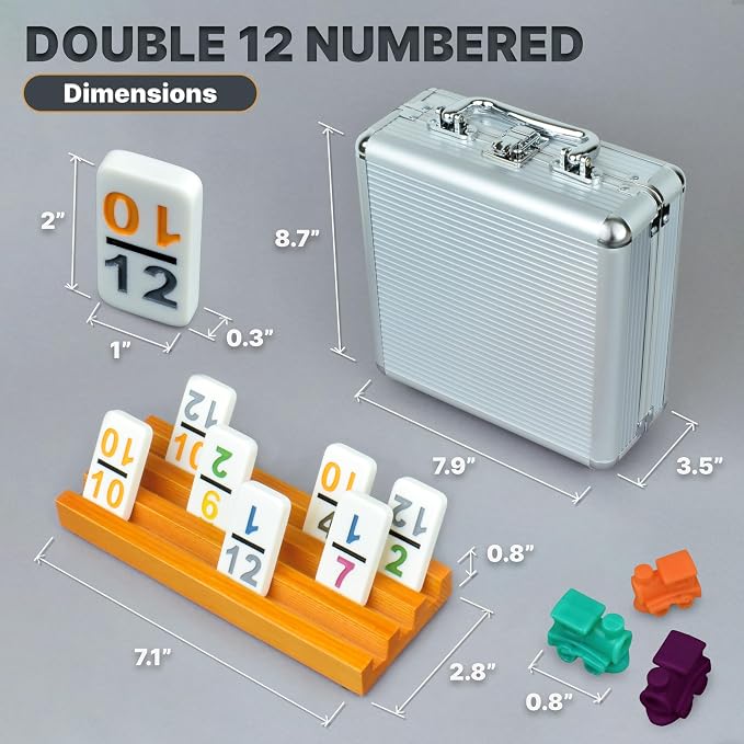 Queensell Mexican Train Dominoes Set - Image 3