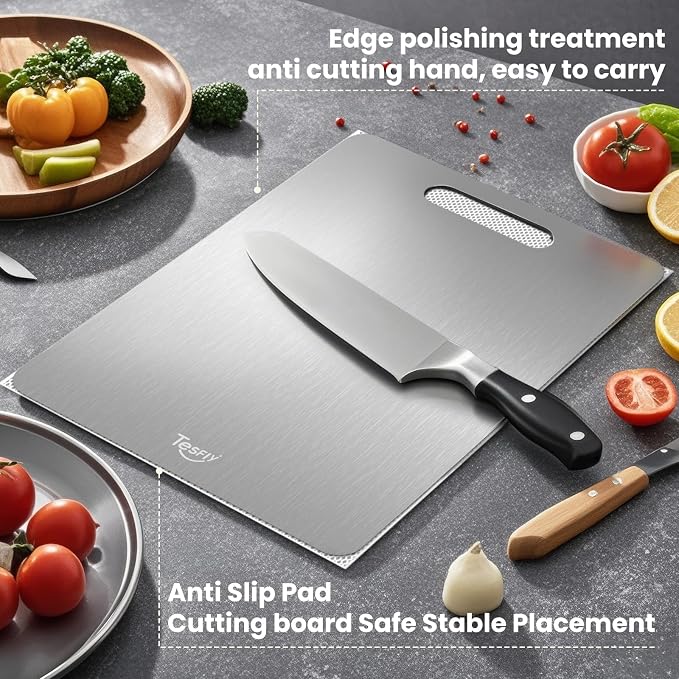 2 Pack Titanium Cutting Board - Image 5