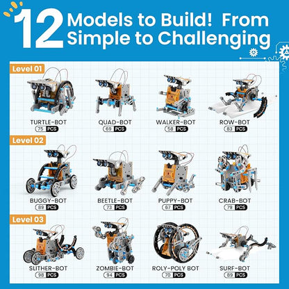 Sillbird 12-in-1 Solar Robot Building Kit STEM Gift - Image 6