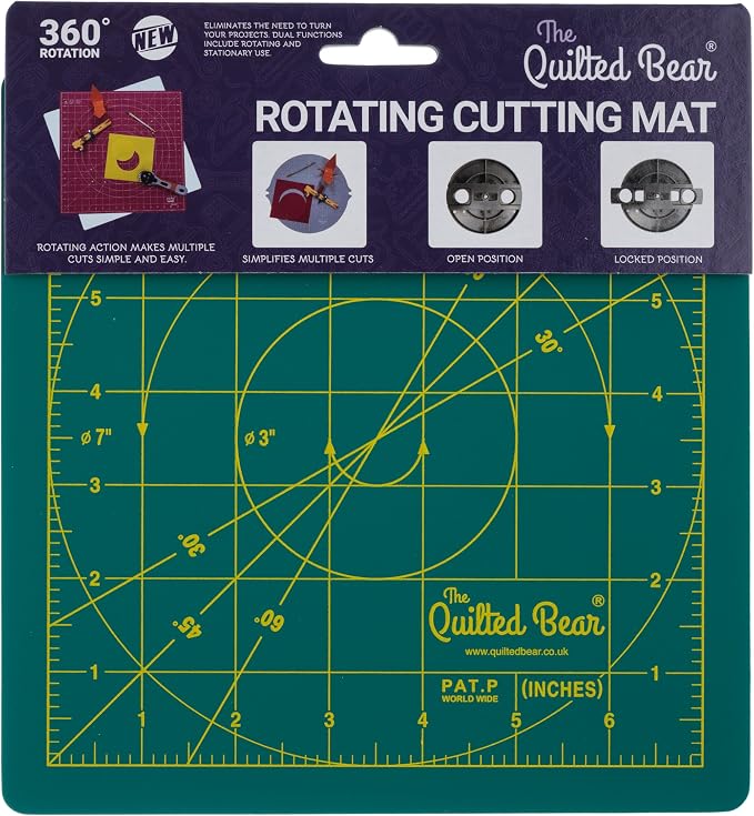 The Quilted Bear Rotating Cutting Mat 7" x 7" - Image 9
