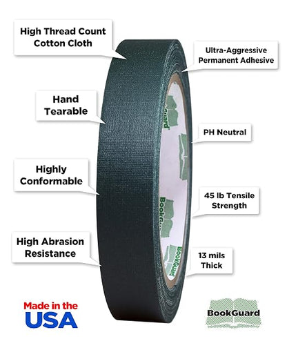 BookGuard 0.75 inch Premium Bookbinding Repair Cloth Tape, 15 Yard Roll - Image 2