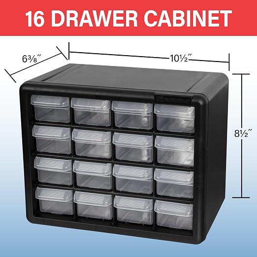 Akro-Mils 16-Drawer Plastic Drawer Storage Cabinet - Image 3
