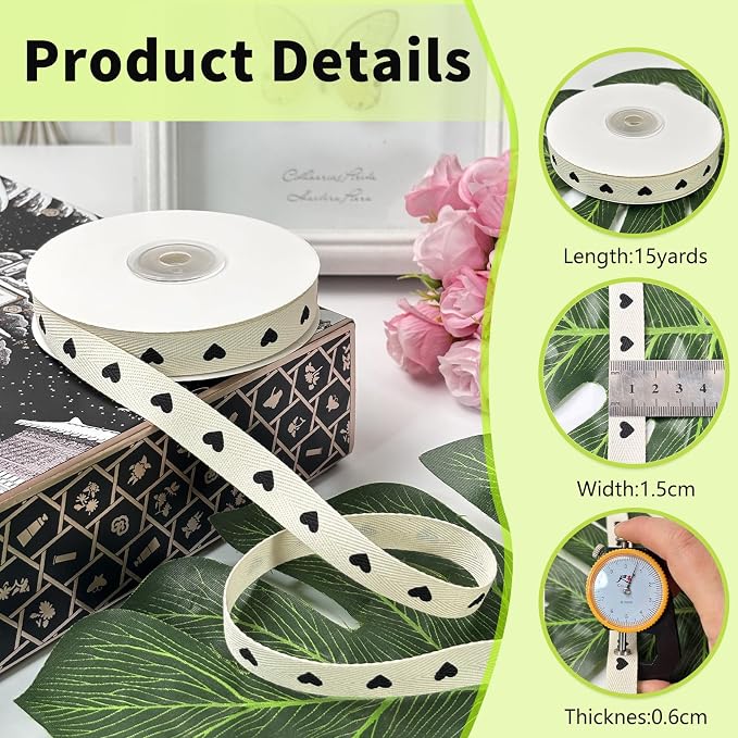 Cotton Herringbone Ribbon - Image 2