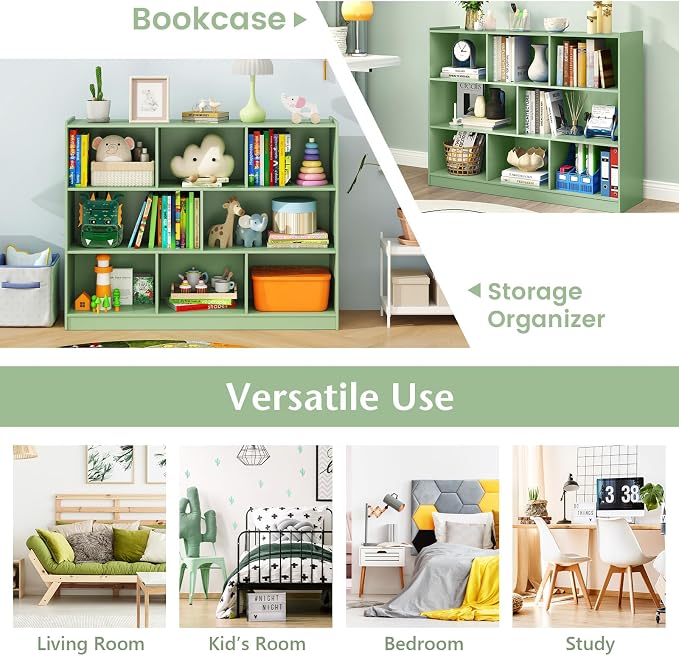 Toy Storage Organizer, 2-Tier Kids Bookshelf, 5 Cube Kids' Bookcases, Cabinets - Image 8