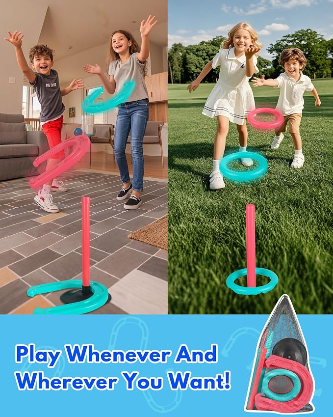 Giant Horseshoe Game Set for Adults and Family – 10" Oversized Lawn Toss Game - Image 5