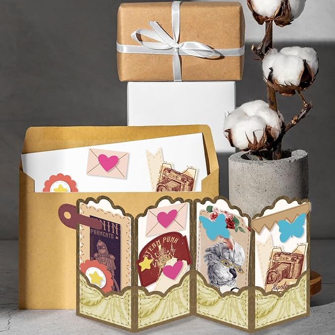 2PCS Folding Greeting Card Cutting Dies Metal Die Cuts - Image 6