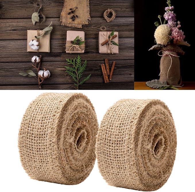 12 Inch Natural Burlap Fabric Roll - Image 5