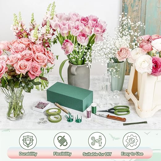 PATIKIL 32 Inch 22 Gauge Floral Stem Wire, 5 Pack/200 Pieces Bouquet Stem Paper - Image 4