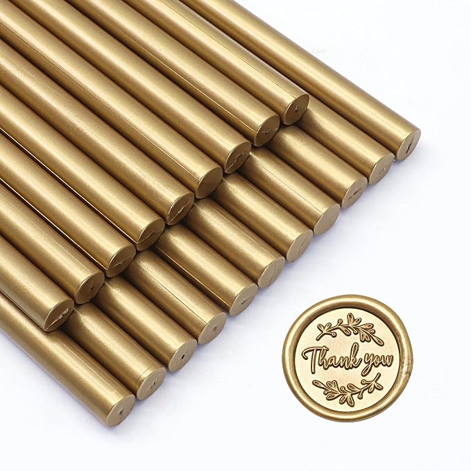 SWANGSA 20 Pieces Glue Gun Sealing Wax Sticks Antique Gold by SWANGSA