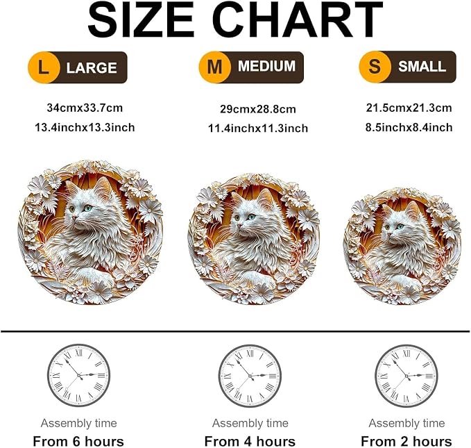 Wooden Puzzles Adults, 3D Cute Cat Wooden Puzzles 100 Pieces, Unique Animal - Image 6