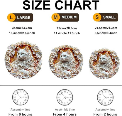 Wooden Puzzles Adults, 3D Cute Cat Wooden Puzzles 100 Pieces, Unique Animal - Image 6